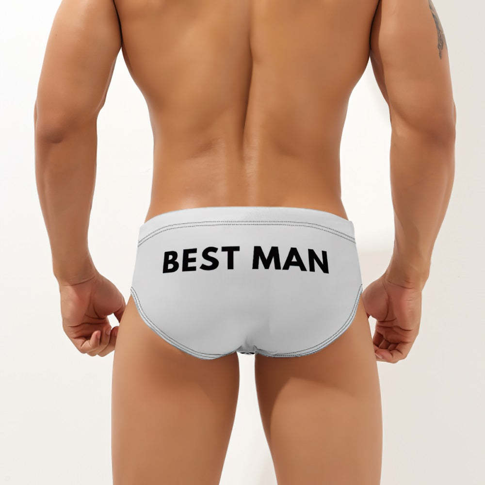 Custom Face Men's Swimming Trunks Best Man Swim Briefs - My Photo Socks AU