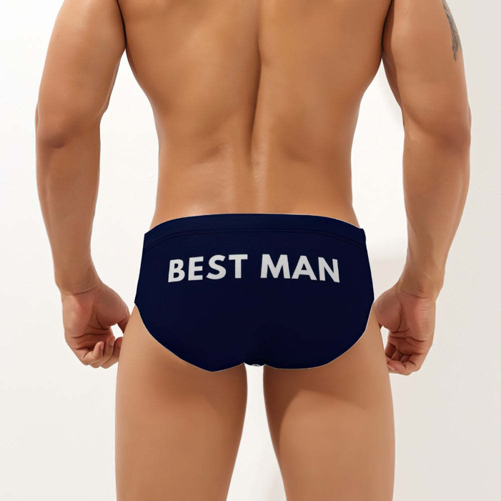 Custom Face Men's Swimming Trunks Best Man Swim Briefs - My Photo Socks AU