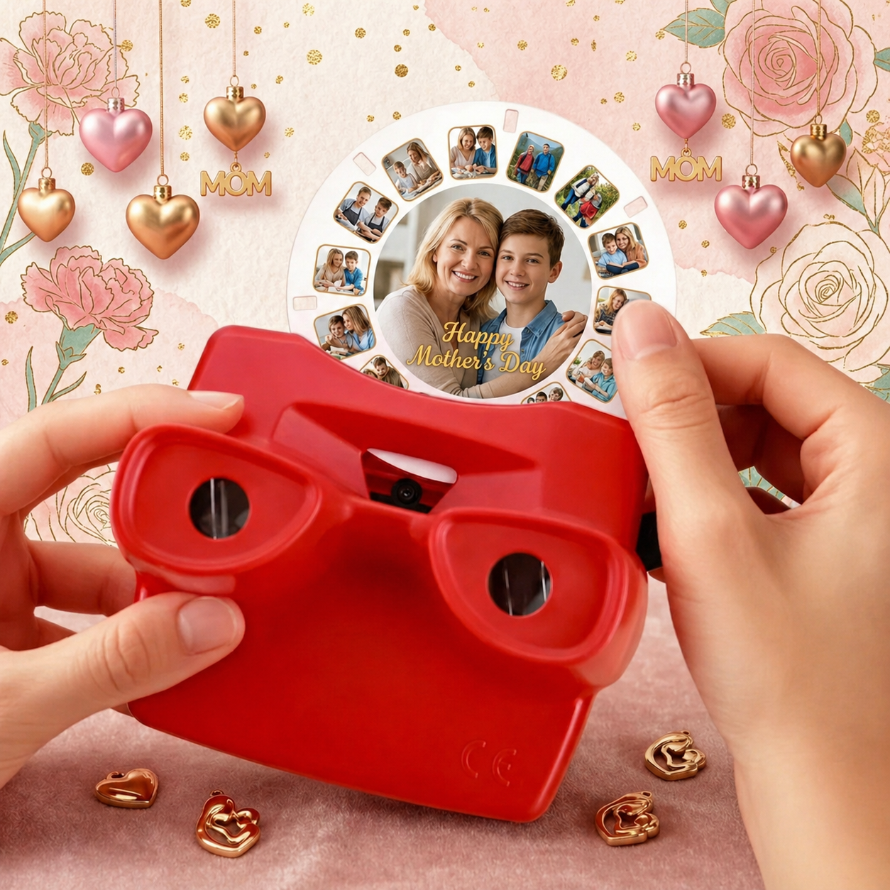 Mother's Day Gift Custom Upgrade 3D Viewfinder and Reel – Personalized Gift with your own photos Text and Photo Viewer Multiple Films Available Valentine's Day Gifts