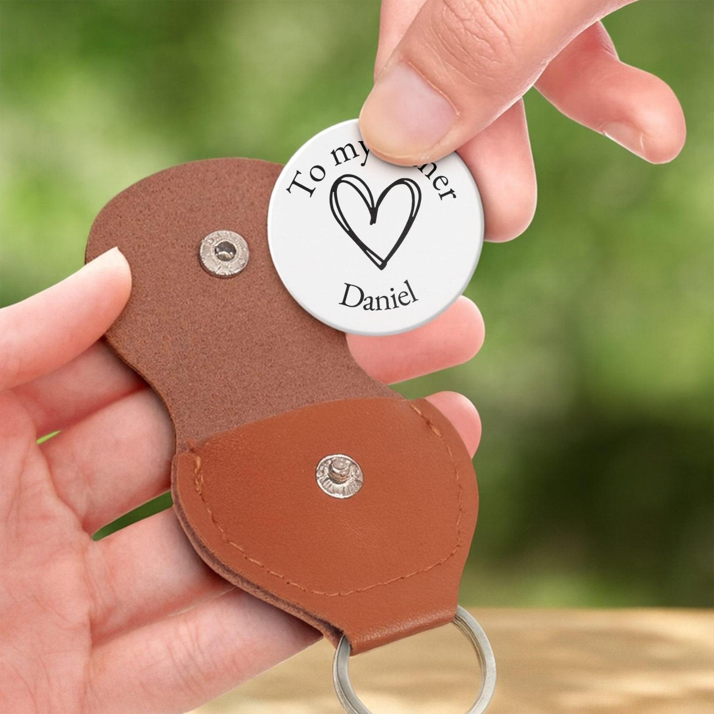 To My Father To Us You Are A Superhero Heart And Stars - Personalized Custom Pocket Hug - MyPhotoSocksAu