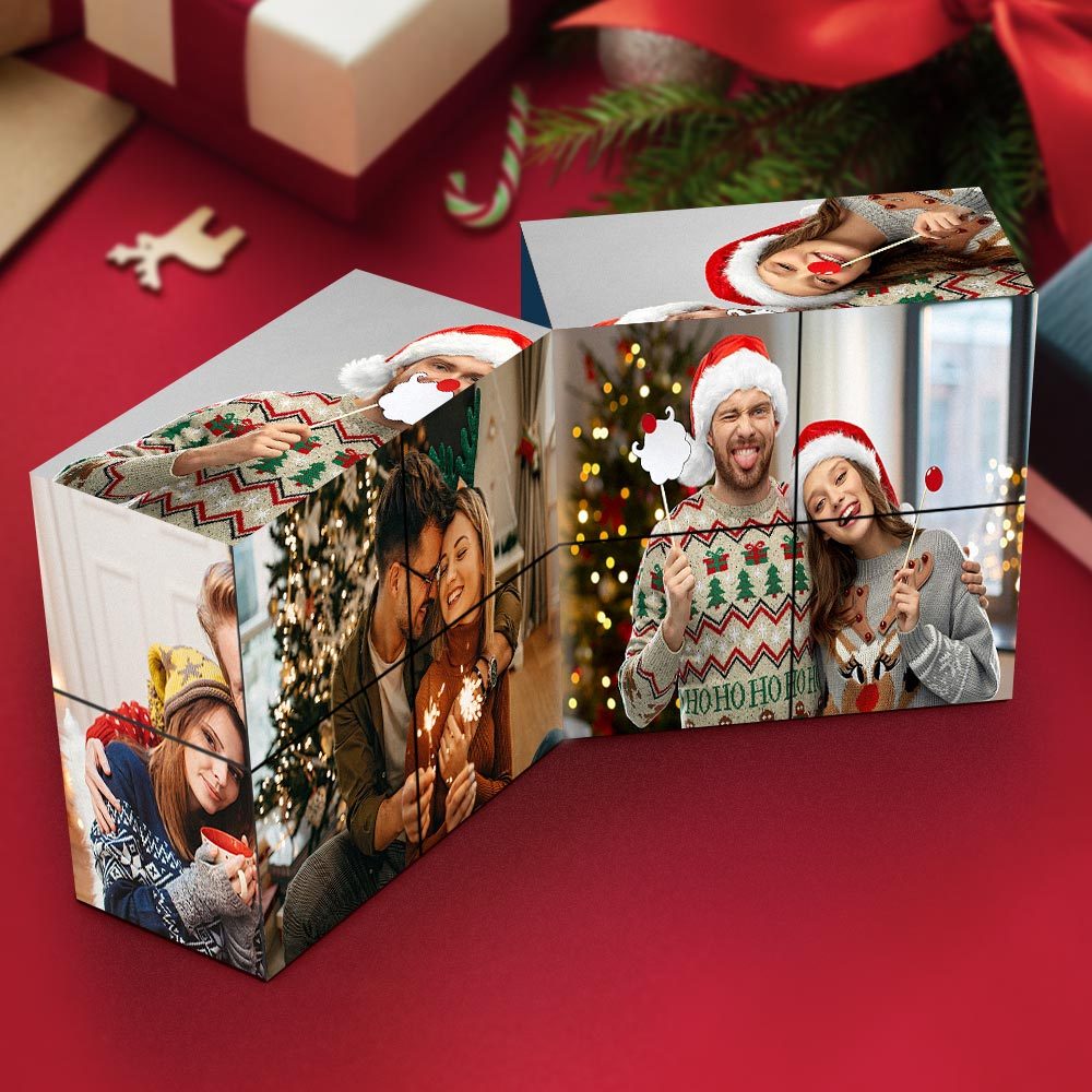 Custom Photo Cube Infinity Folding Photo Cube Personalized Christmas Gifts