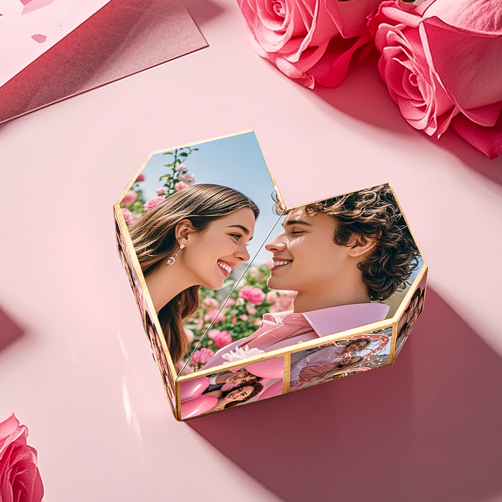 Custom Photo Cube Infinity Folding Photo Cube Personalized Christmas Gifts
