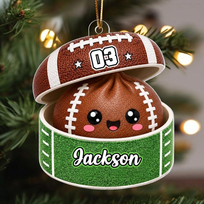 Custom Ball Games Dumpling Squishy Style - Personalized Acrylic Ornament - Christmas Gift for Daughter, Son, Grandkids - MyPhotoSocksAu