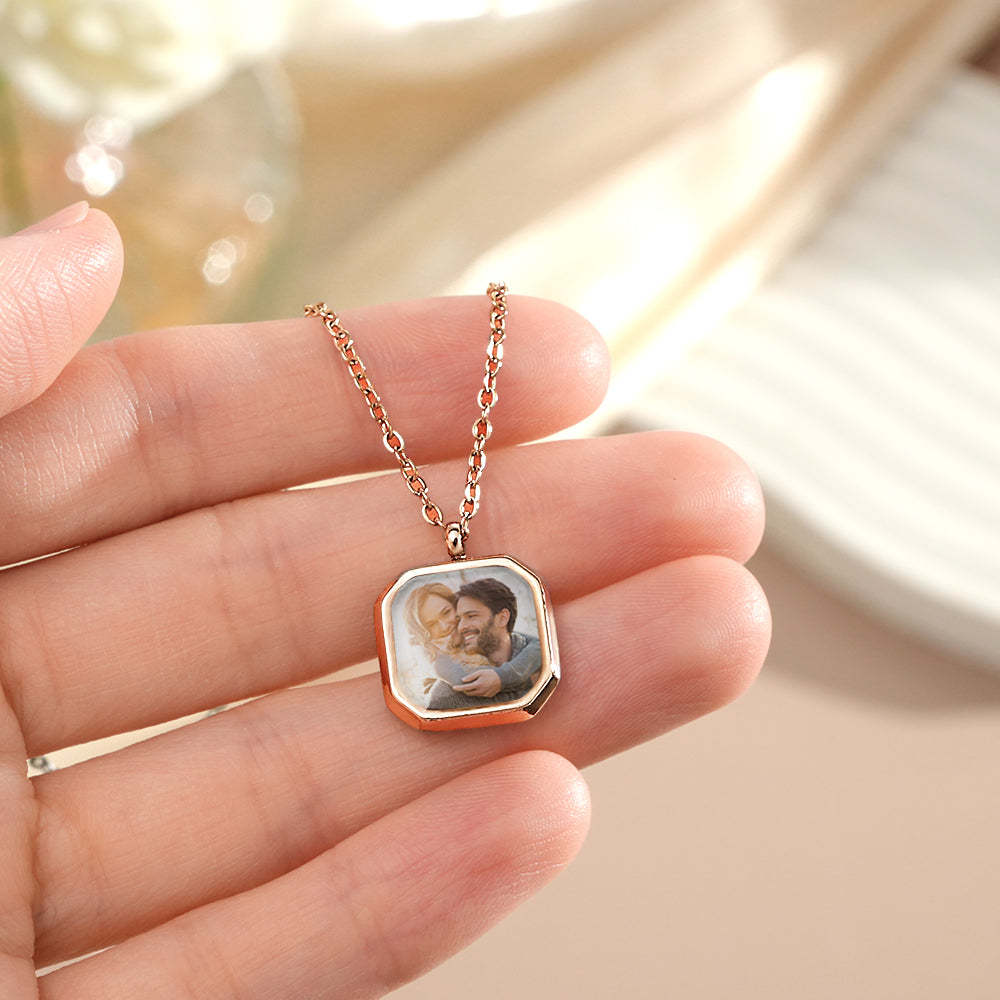 Personalized Photo Magic Necklace Heat Color Changing Photo Necklace The Coolest Hidden Surprise Gifts for Couple - MyPhotoSocksAu