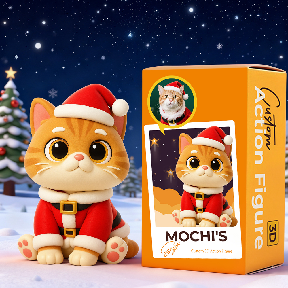 Create Your Own 3D Christmas Action Figure Custom Desk Buddy Personalized Holiday Gift Idea - MyPhotoSocksAu