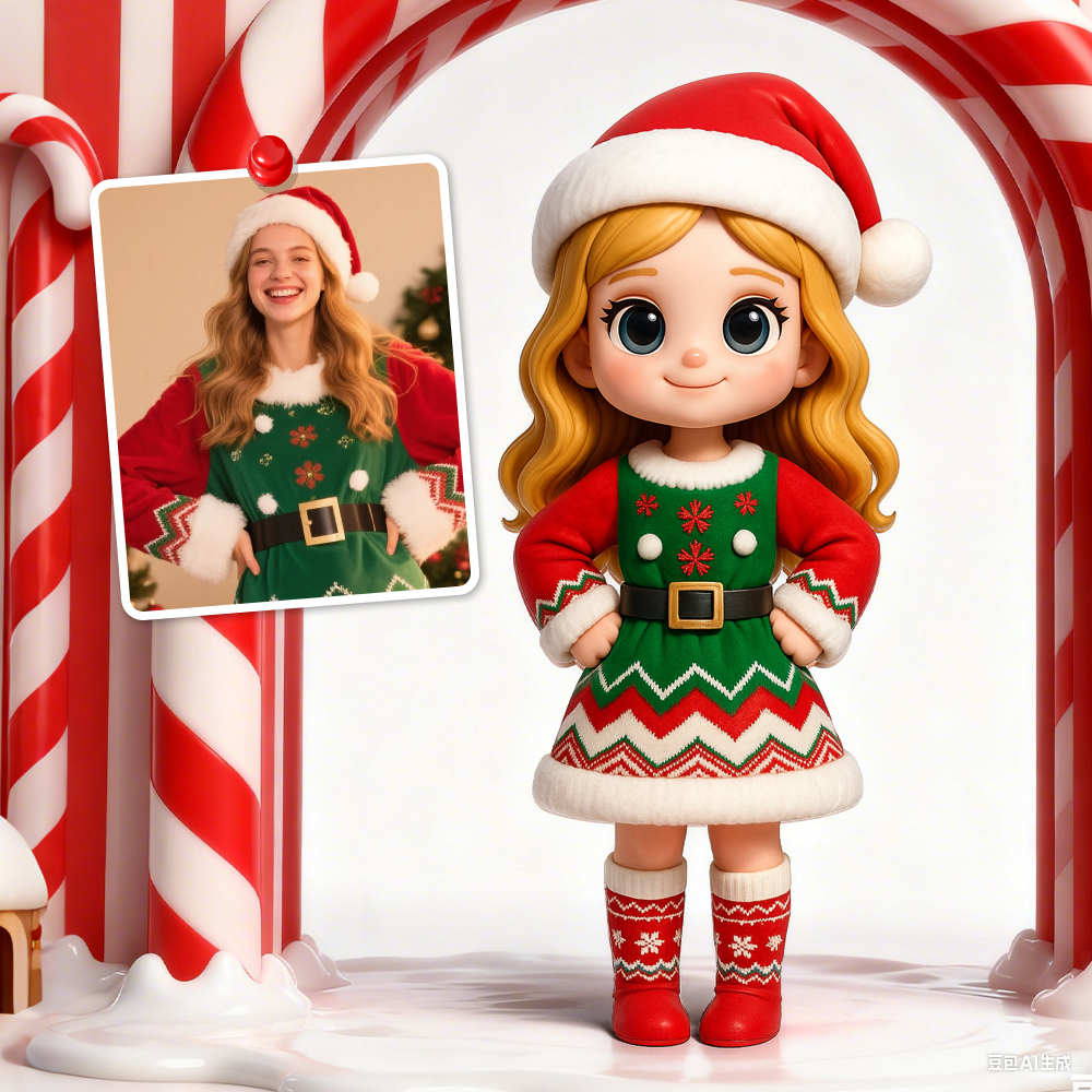 Create Your Own 3D Christmas Action Figure Custom Desk Buddy Personalized Holiday Gift Idea - MyPhotoSocksAu