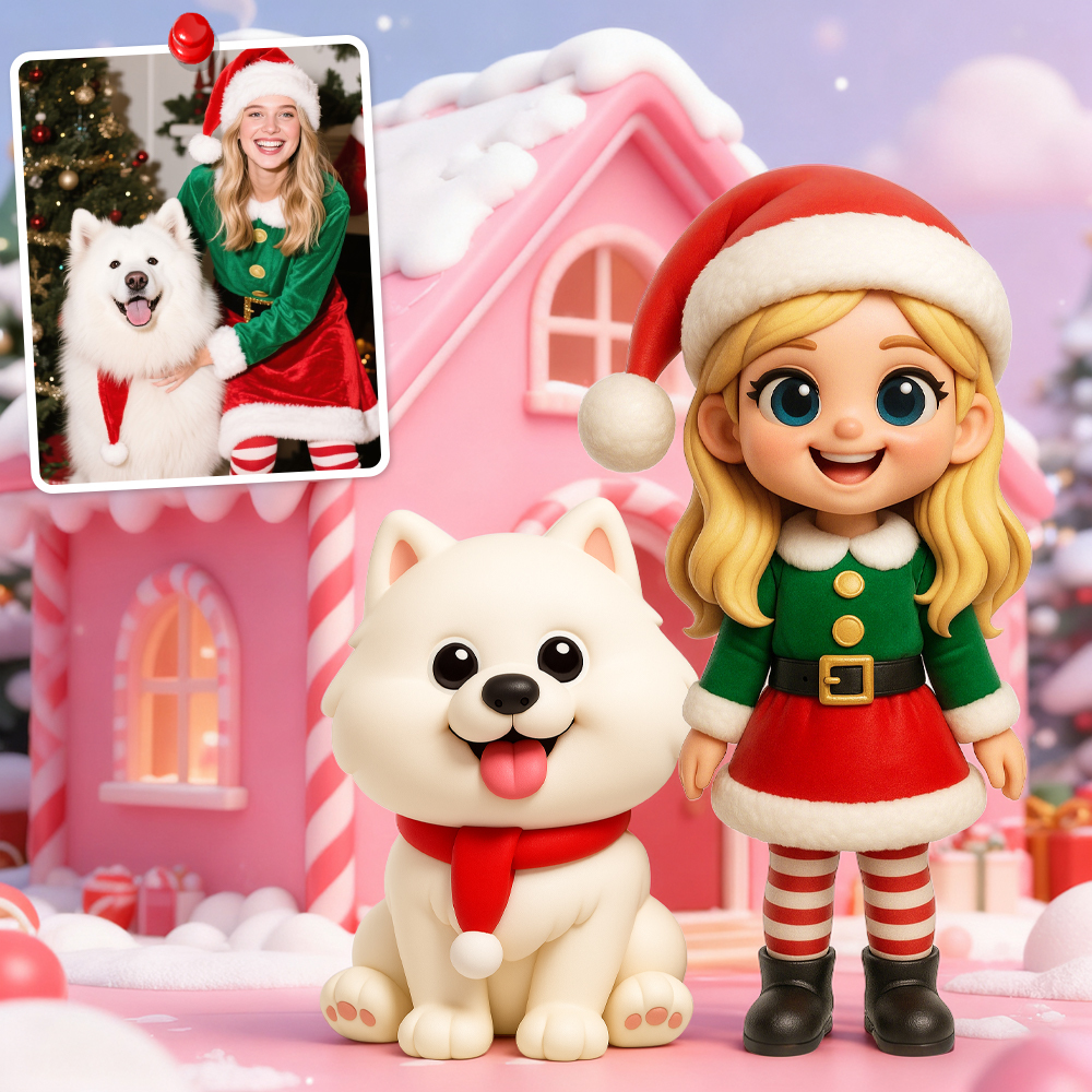 Create Your Own 3D Christmas Action Figure Custom Desk Buddy Personalized Holiday Gift Idea - MyPhotoSocksAu