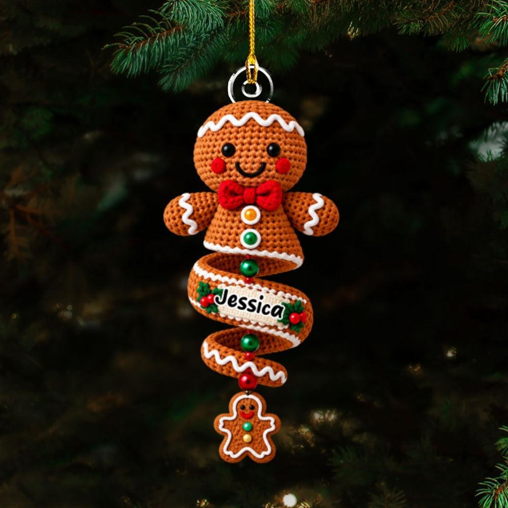 Custom Family Ornament, Christmas Gift for Family Members •  Merry Little Miracle - Personalized Acrylic Ornament - MyPhotoSocksAu