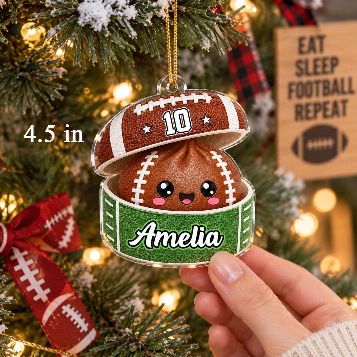 Custom Ball Games Dumpling Squishy Style - Personalized Acrylic Ornament - Christmas Gift for Daughter, Son, Grandkids - MyPhotoSocksAu