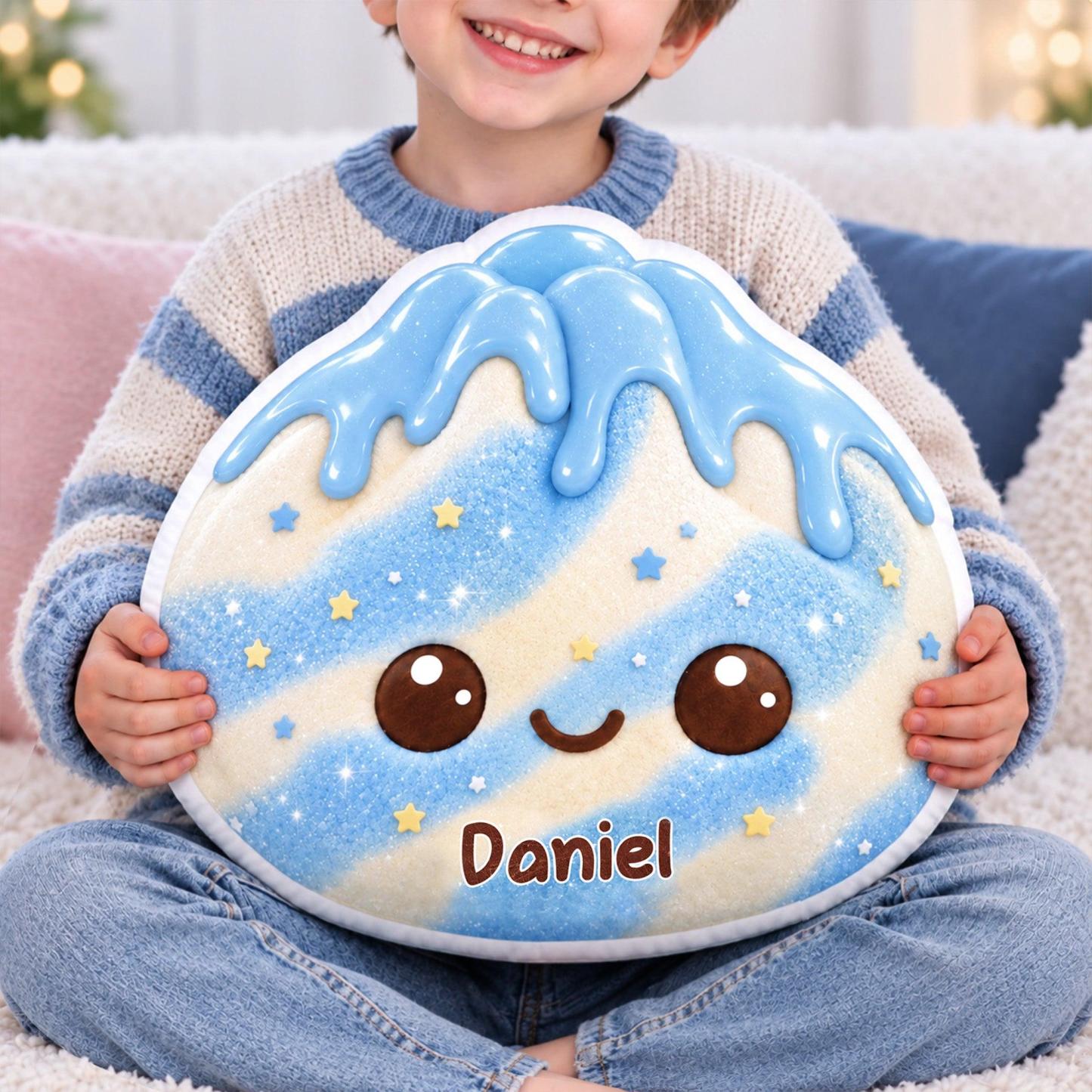 Frosted Squishy Dumpling Custom Shaped Pillow with Name - Personalized Gifts for Kids - MyPhotoSocksAu