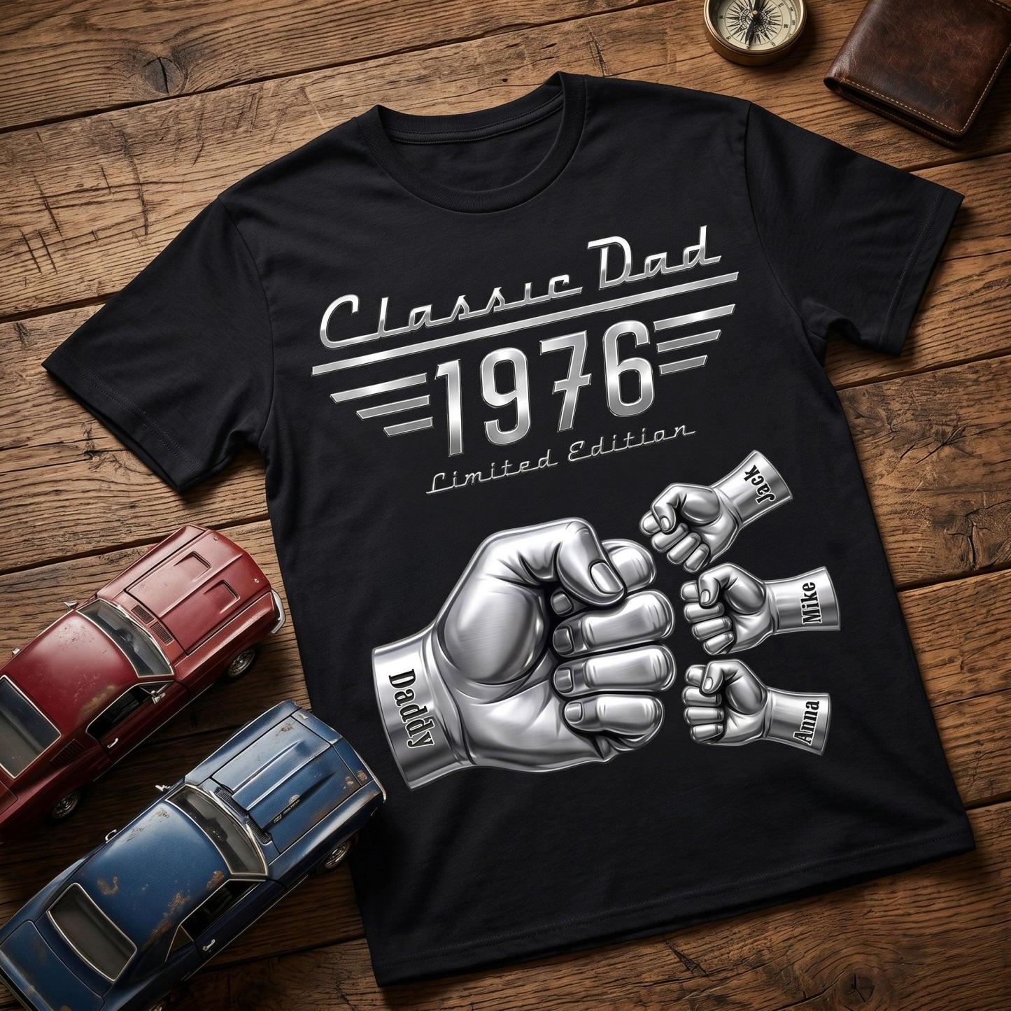 Classic Car Style Dad Shirt - Personalized Gifts For Dad - MyPhotoSocksAu