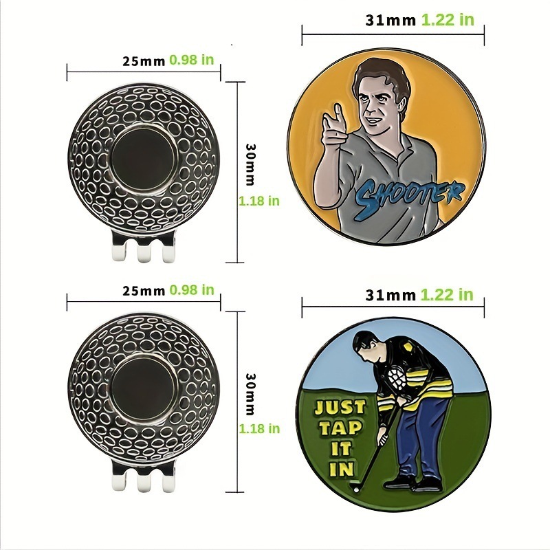 Golf Ball Marker and Magnetic Hat Clip - Premium Golf Accessories | Enhance Your Golfing Experience with Precision Stamp Markers and Alignment Tools