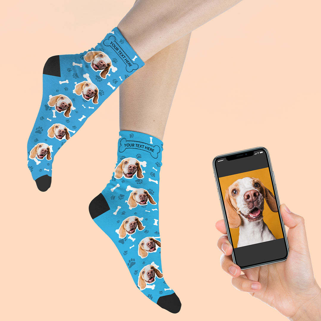 Custom Photo Socks Dog Face Socks
