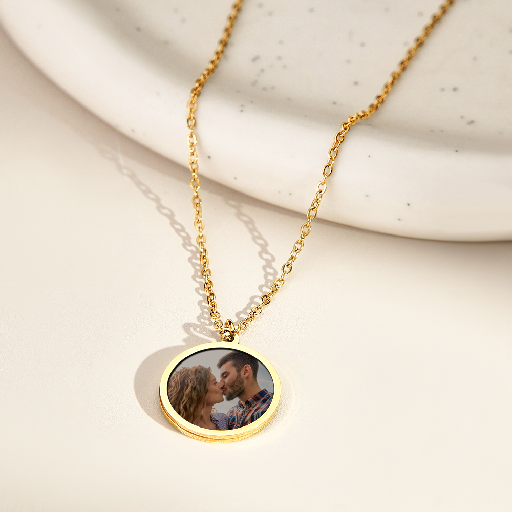 Personalised PhotoTemperature-Sensitivel Color-Changing Heart Necklace Photo Gift Necklace for Lover - MyPhotoSocksAu