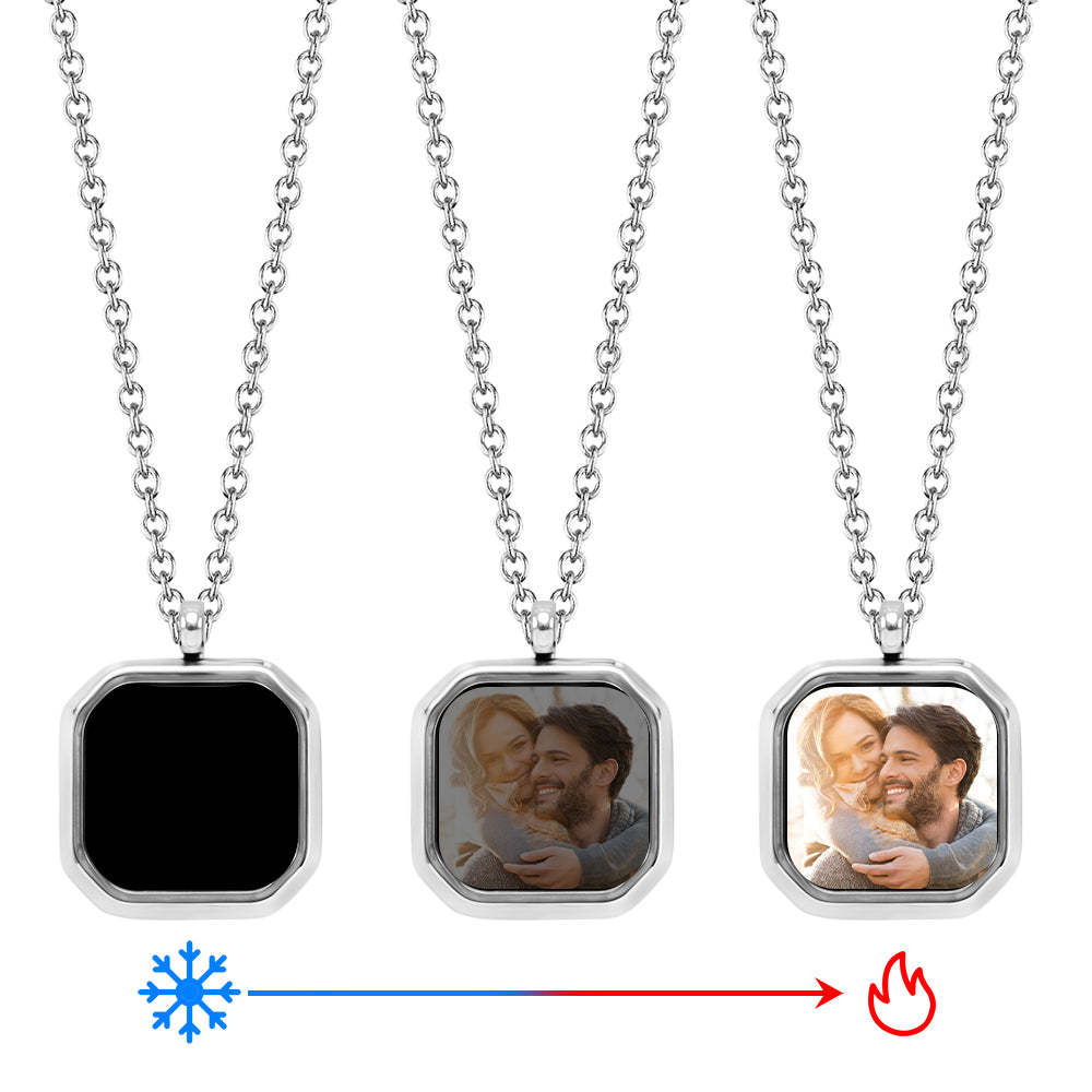 Personalized Photo Magic Necklace Heat Color Changing Photo Necklace The Coolest Hidden Surprise Gifts for Couple
