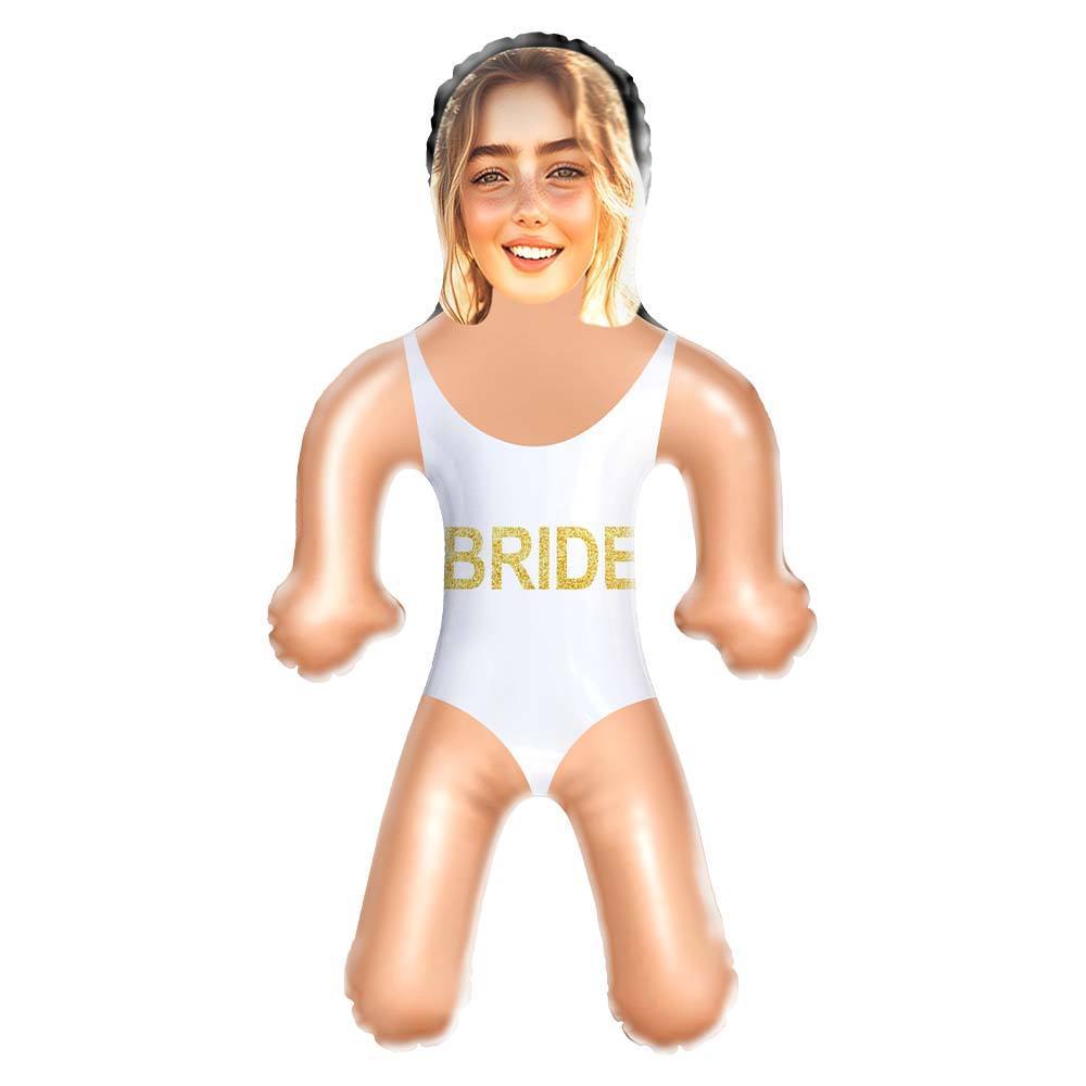 Personalized Bride Swimming Blow Up Dolls Funny Bridal Bachelorette Gifts for Her - MyPhotoSocksAu