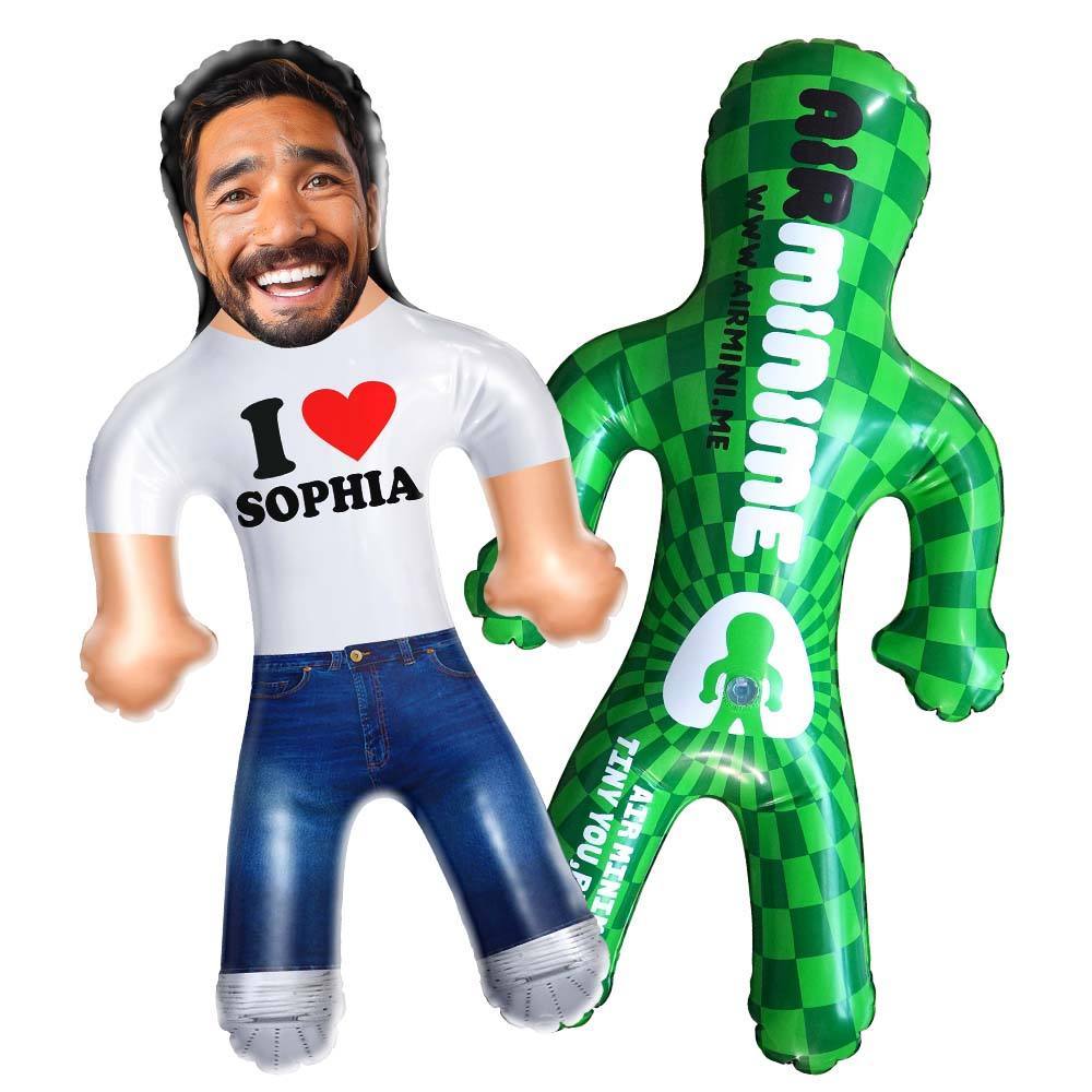 Personalized I Heart You Blow Up Dolls Custom Funny Inflatable Doll Gift for Her - MyPhotoSocksAu