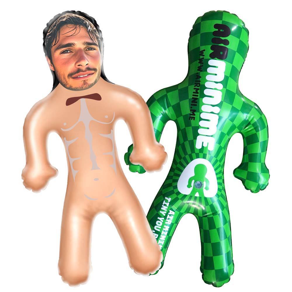 Personalized Groom Blow Up Dolls Funny Inflatable Man Printed Face Bachelorette Party Gift for Bride - MyPhotoSocksAu