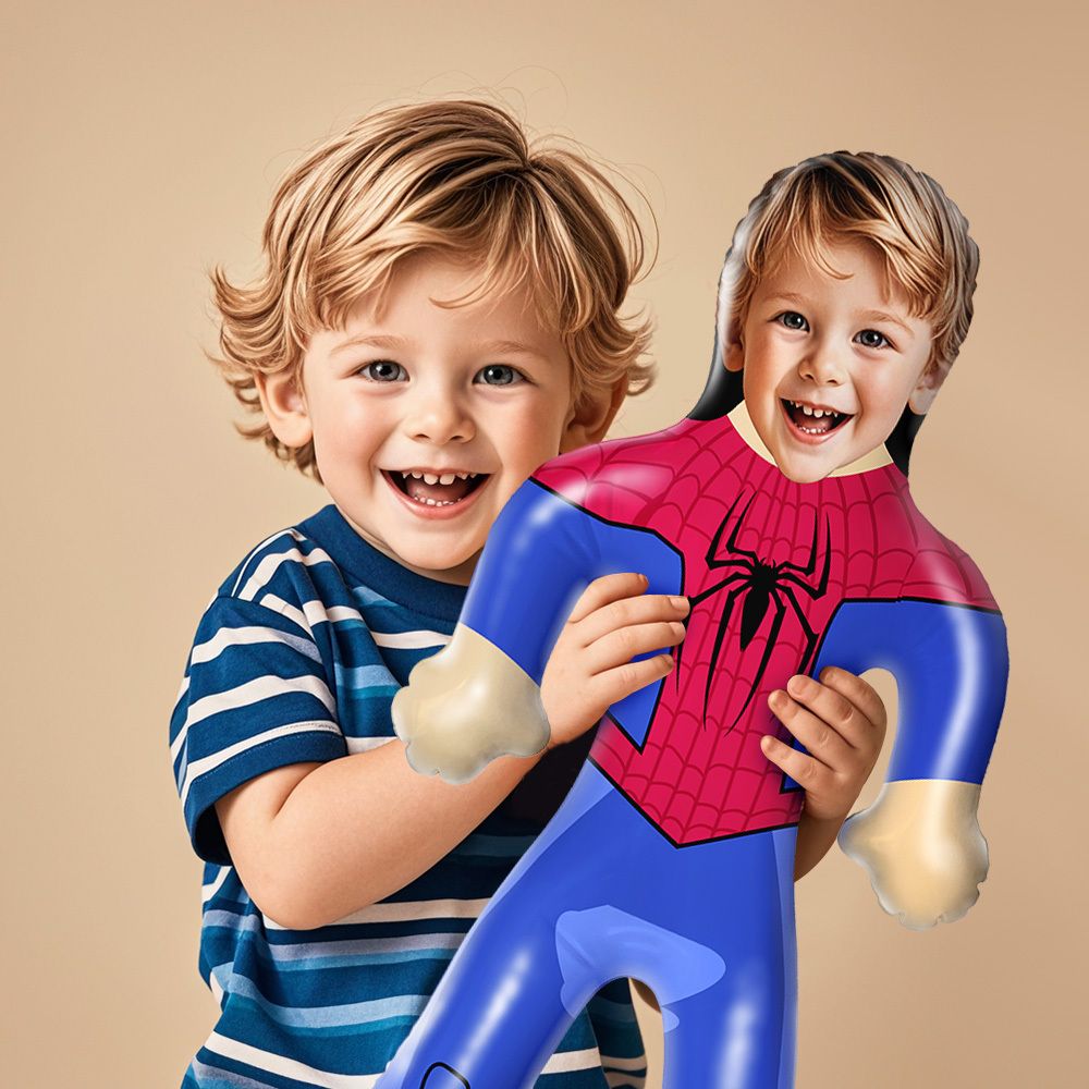 Personalized Superhero Blow Up Dolls Inflatable Minime Balloon Gifts for Him/Kids - MyPhotoSocksAu