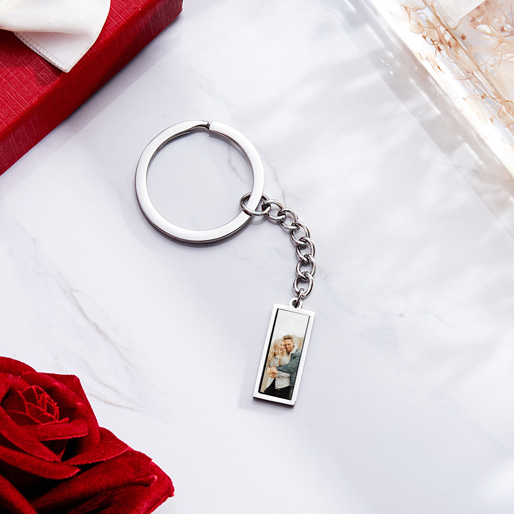 Personalized Photo Temperature-Sensitivel Color-Changing Magic Keychain Gift for Couple - MyPhotoSocksAu