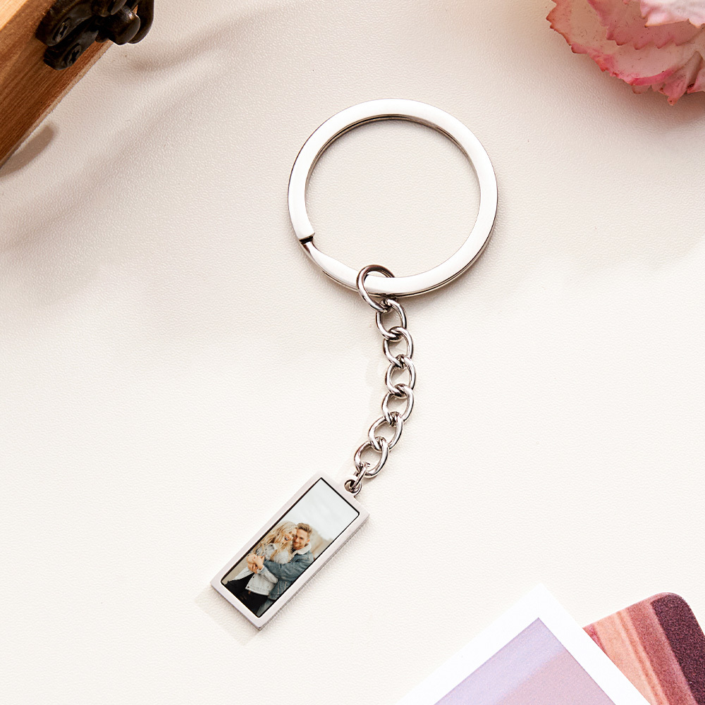 Personalized Photo Temperature-Sensitivel Color-Changing Magic Keychain Gift for Couple - MyPhotoSocksAu
