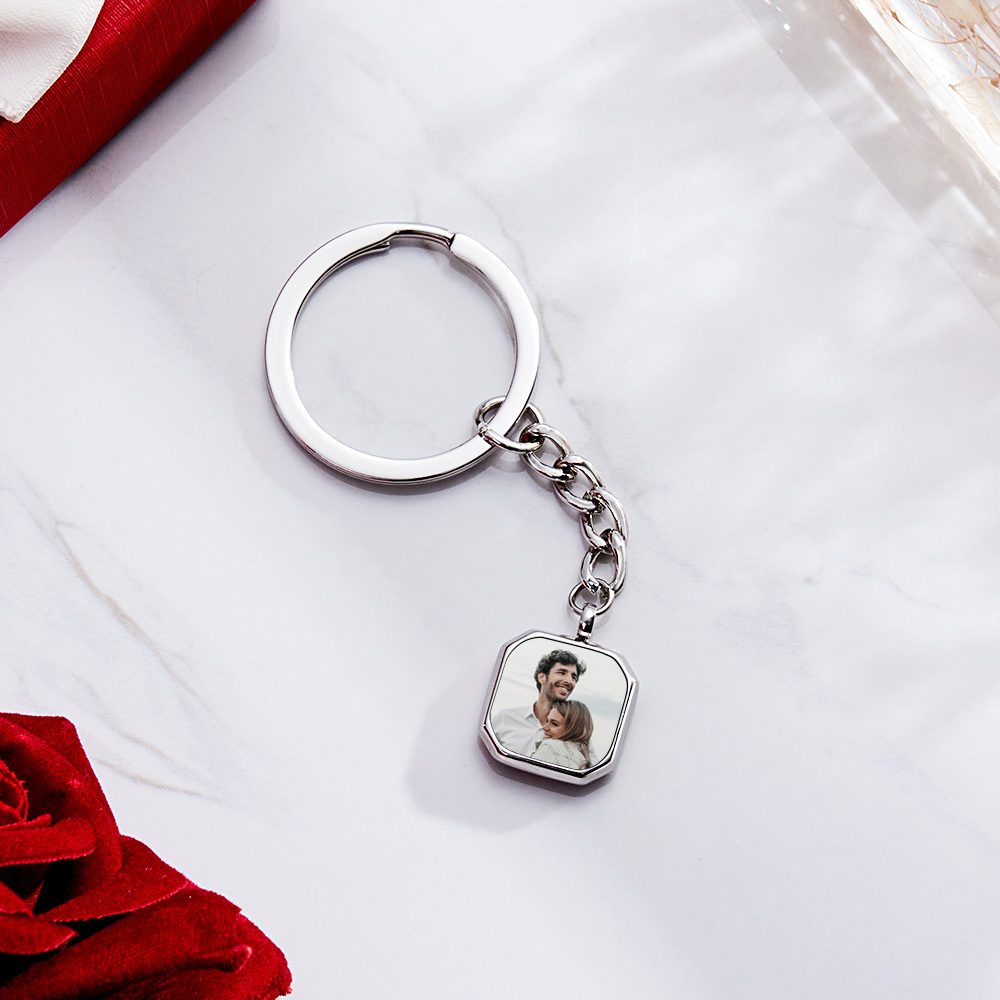 Personalized Photo Temperature-Sensitivel Color-Changing Magic Keychain Gift for Lover - MyPhotoSocksAu