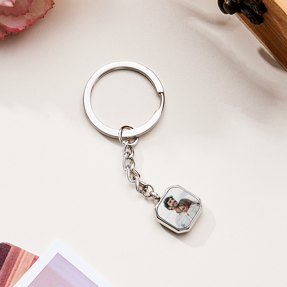 Personalized Photo Temperature-Sensitivel Color-Changing Magic Keychain Gift for Lover - MyPhotoSocksAu