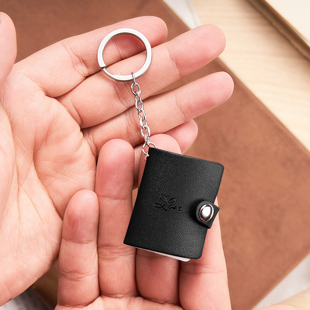 Personalized Photo Album Keychain - Personalized Gift for Him, Her, Gift for Dad Handmade Gift, Boyfriend Birthday Gift, Valentines Day Gift