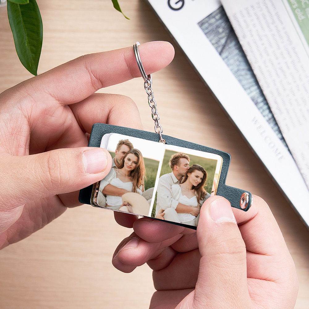 Personalized Photo Album Keychain - Personalized Gift for Him, Her, Gift for Dad Handmade Gift, Boyfriend Birthday Gift, Valentines Day Gift - MyPhotoSocksAu