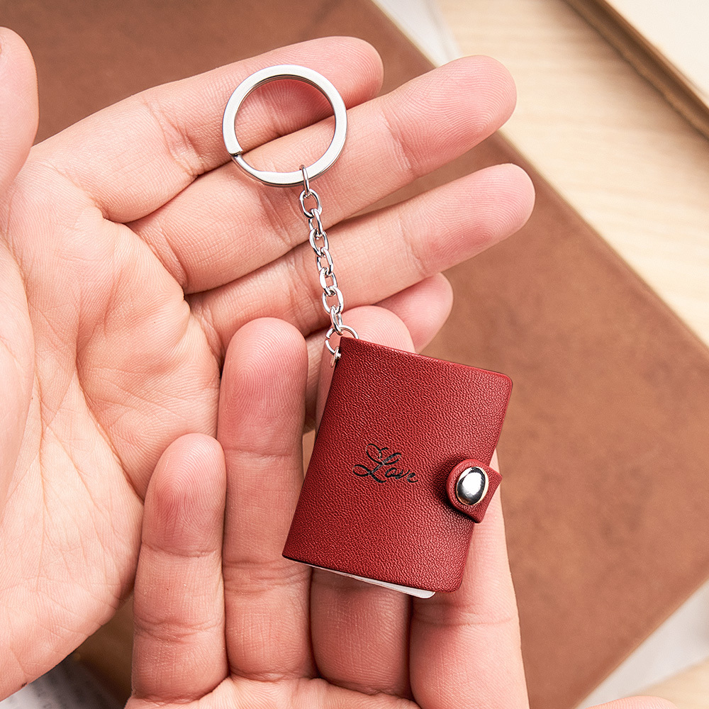 Personalized Photo Album Keychain - Personalized Gift for Him, Her, Gift for Dad Handmade Gift, Boyfriend Birthday Gift, Valentines Day Gift - MyPhotoSocksAu