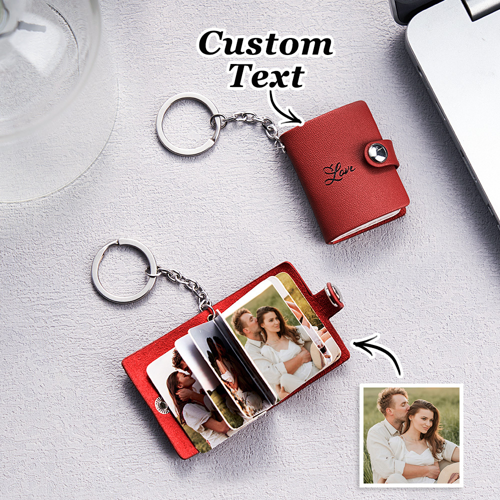 Personalized Photo Album Keychain - Personalized Gift for Him, Her, Gift for Dad Handmade Gift, Boyfriend Birthday Gift, Valentines Day Gift - MyPhotoSocksAu