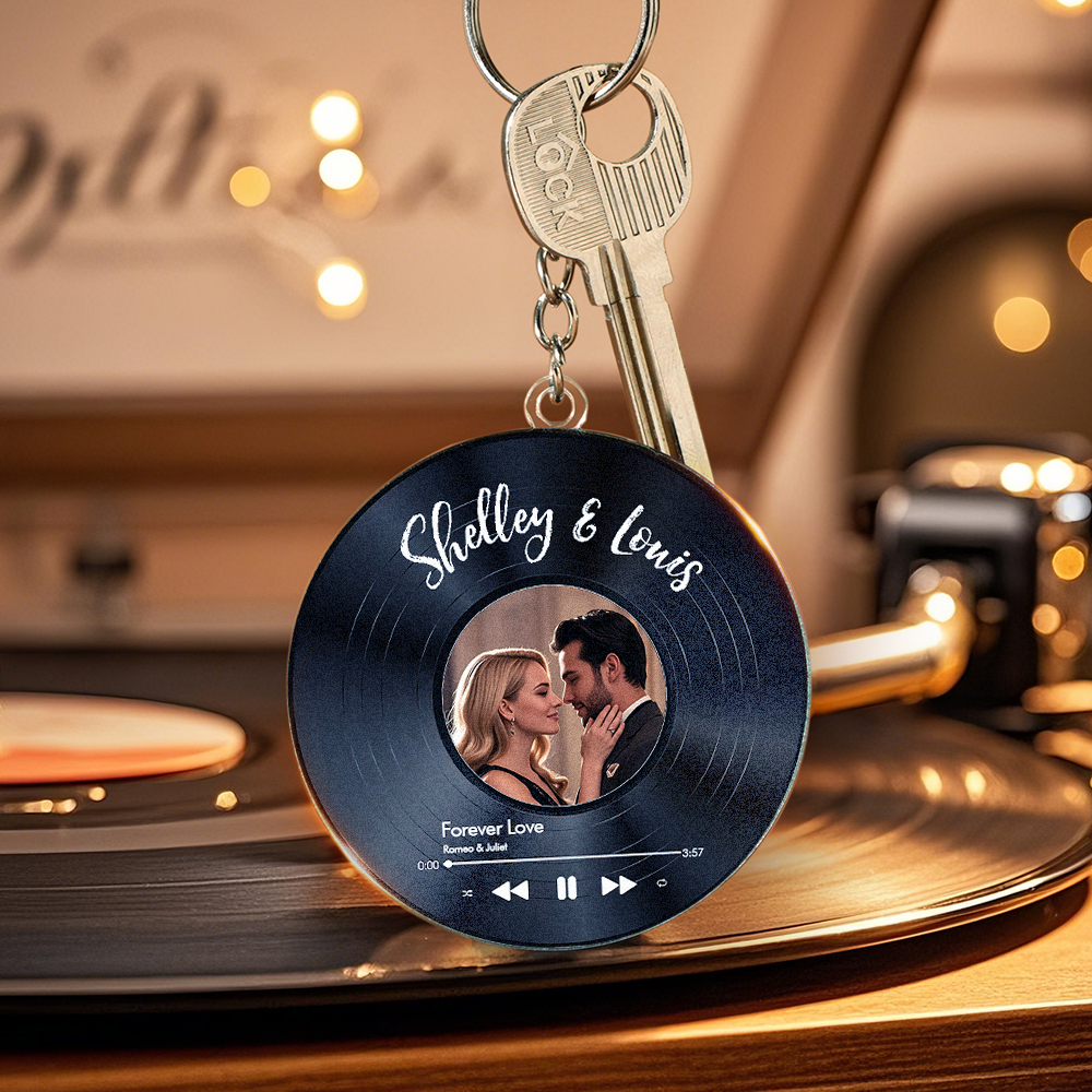 Custom Your Favorite Song - Personalized Acrylic Keychain - MyPhotoSocksAu
