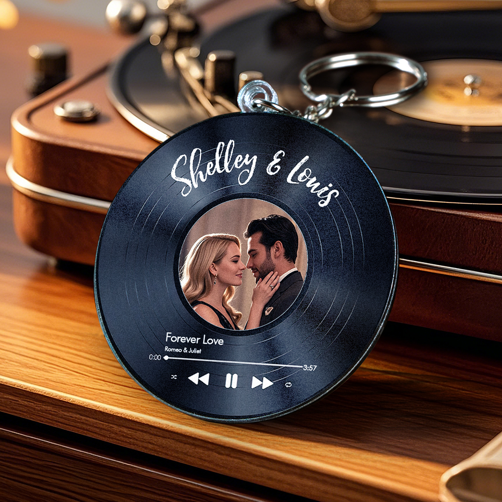 Custom Your Favorite Song - Personalized Acrylic Keychain - MyPhotoSocksAu