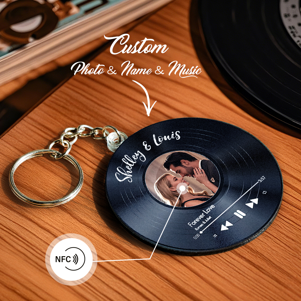 Custom Your Favorite Song - Personalized Acrylic Keychain - MyPhotoSocksAu