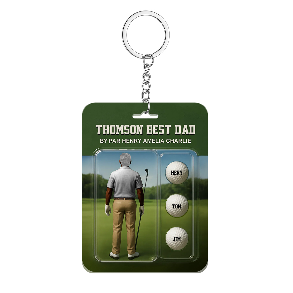Personalized Golf Dad Figure Plaque Custom Name Acrylic Keepsake for Father's Day - MyPhotoSocksAu