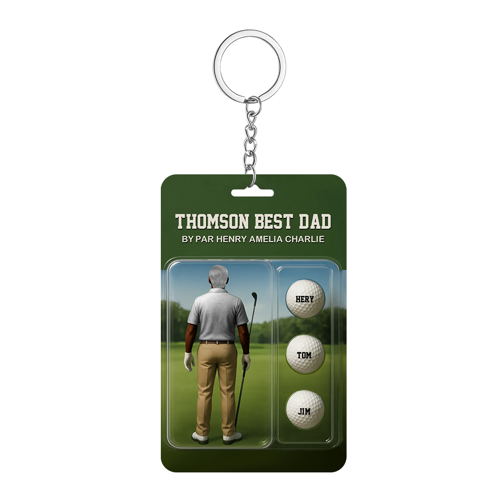 Personalized Golf Dad Figure Plaque Custom Name Acrylic Keepsake for Father's Day - MyPhotoSocksAu