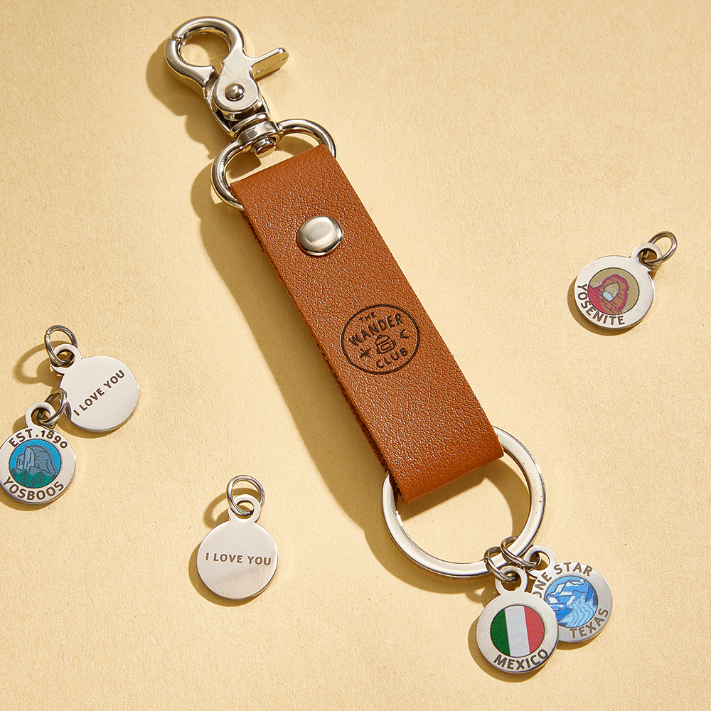 Personalized Tokens Keychain Holder Key Chain Car Accessories Keychain Groomsmen Gift for Him Dad Men Gift for Birthday Custom Engraved