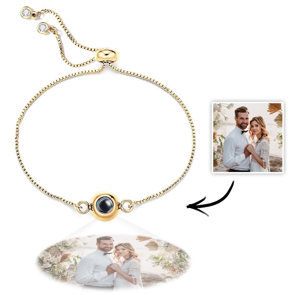 Photo Projection Bracelet Personalized Adjustable  Bracelet Sweet Cool Anniversary Gift for Her - MyPhotoSocksAu