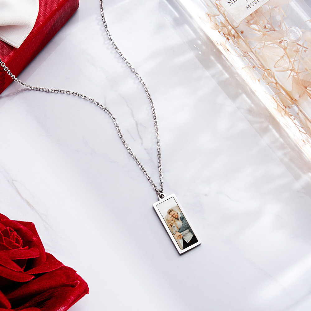 Personalized Photo Temperature-Sensitivel Color-Changing Necklace Photo Gift for Lover - MyPhotoSocksAu