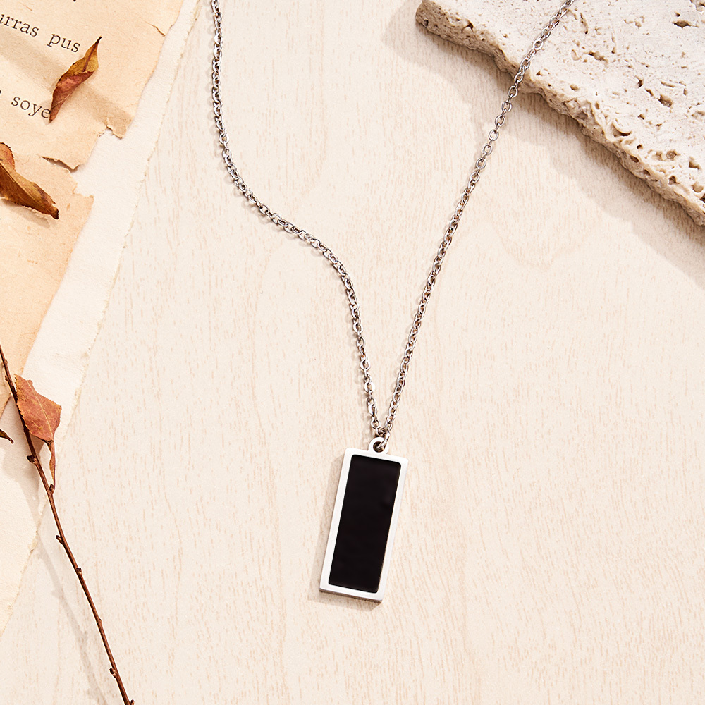 Personalized Photo Temperature-Sensitivel Color-Changing Necklace Photo Gift for Lover - MyPhotoSocksAu