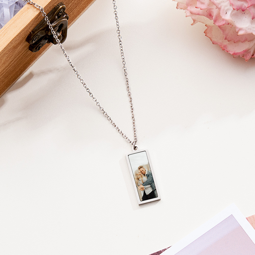 Personalized Photo Temperature-Sensitivel Color-Changing Necklace Photo Gift for Lover - MyPhotoSocksAu