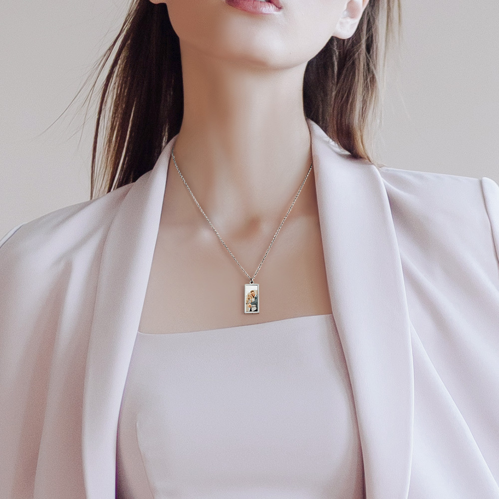 Personalized Photo Temperature-Sensitivel Color-Changing Necklace Photo Gift for Lover - MyPhotoSocksAu