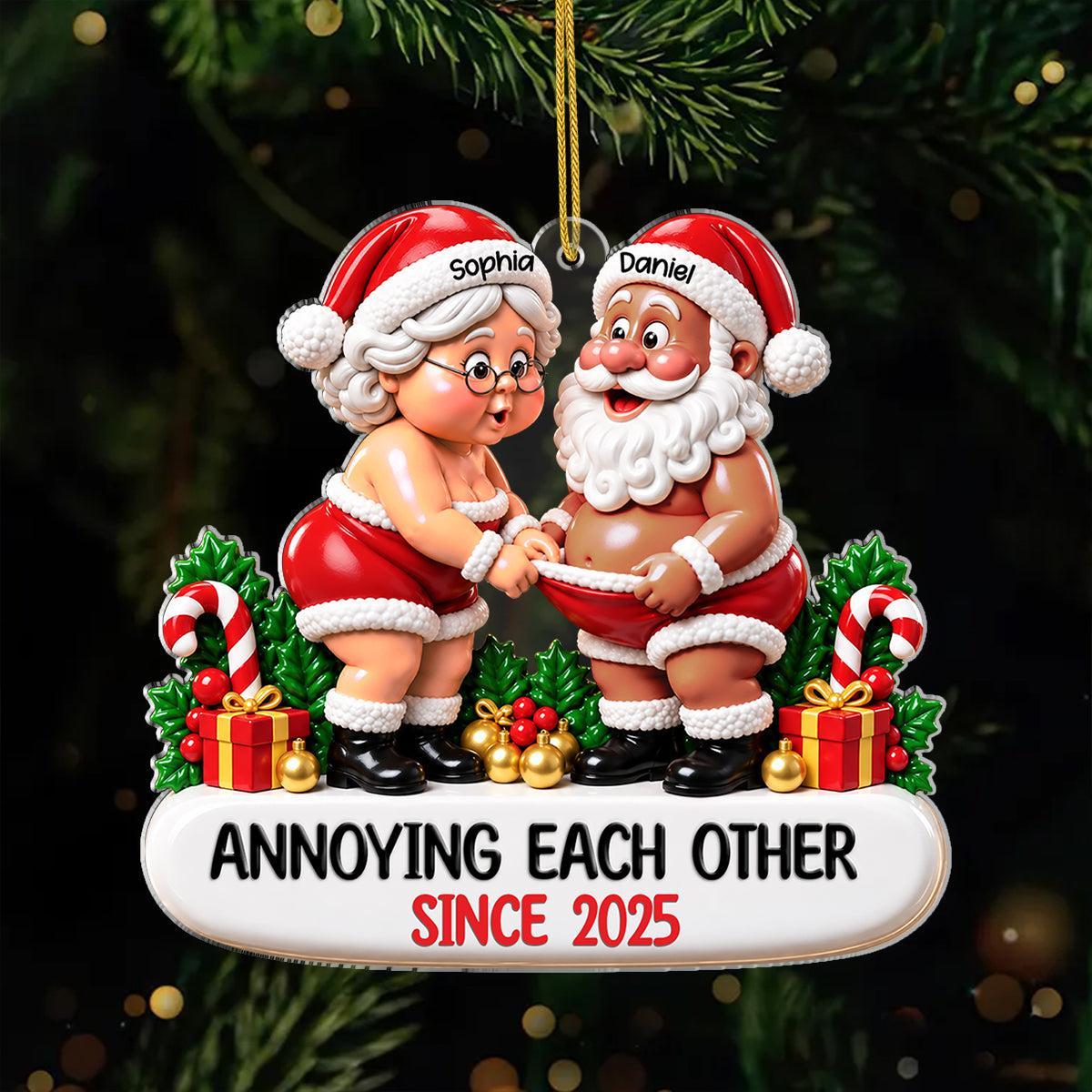 Custom Santa Couple Ornament for Couples - Growing Old Together Christmas Gift for Anniversary - MyPhotoSocksAu