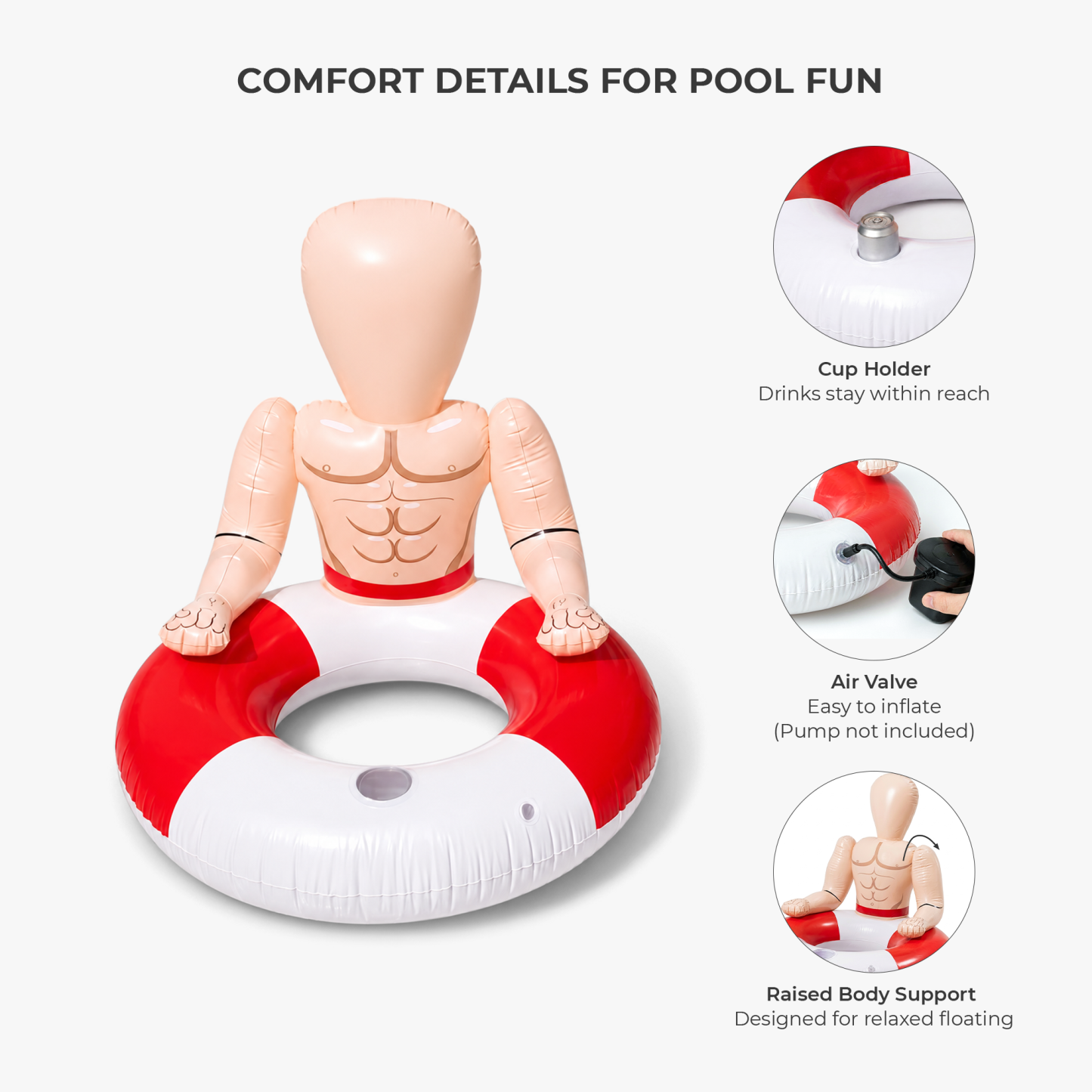 Pool Float with Face Photo - Personalized Summer Gifts for Friends - MyPhotoSocksAu