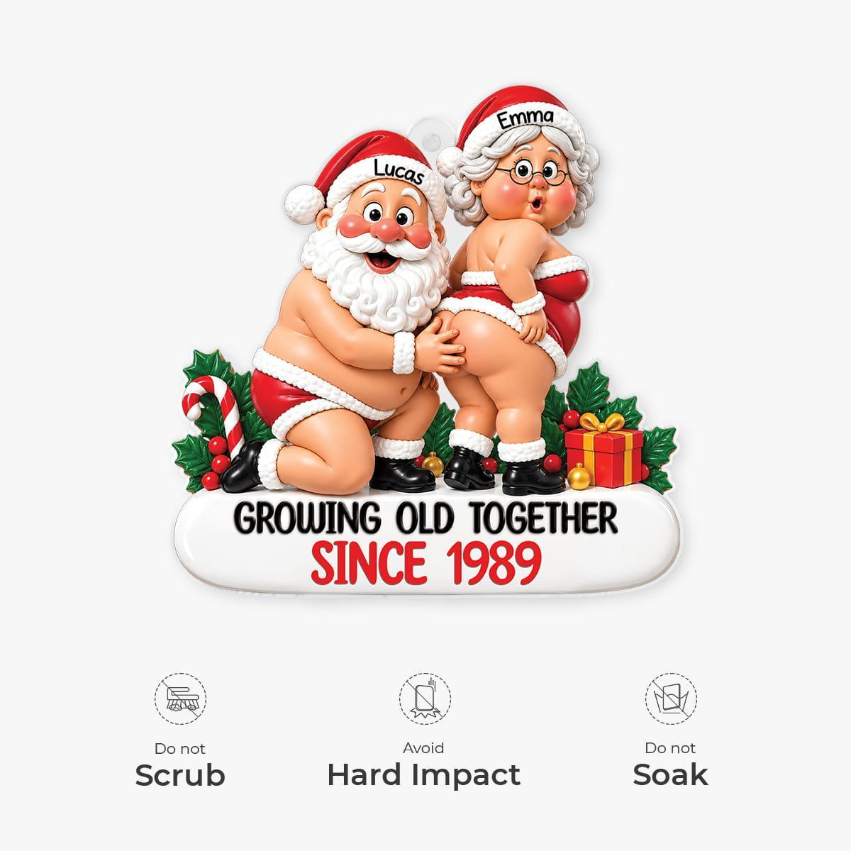 Custom Funny Wooden Ornament - Personalized Anniversary Christmas Wedding Gifts For Husband And Wife, Him And Her - Cozy Xmas With You - MyPhotoSocksAu