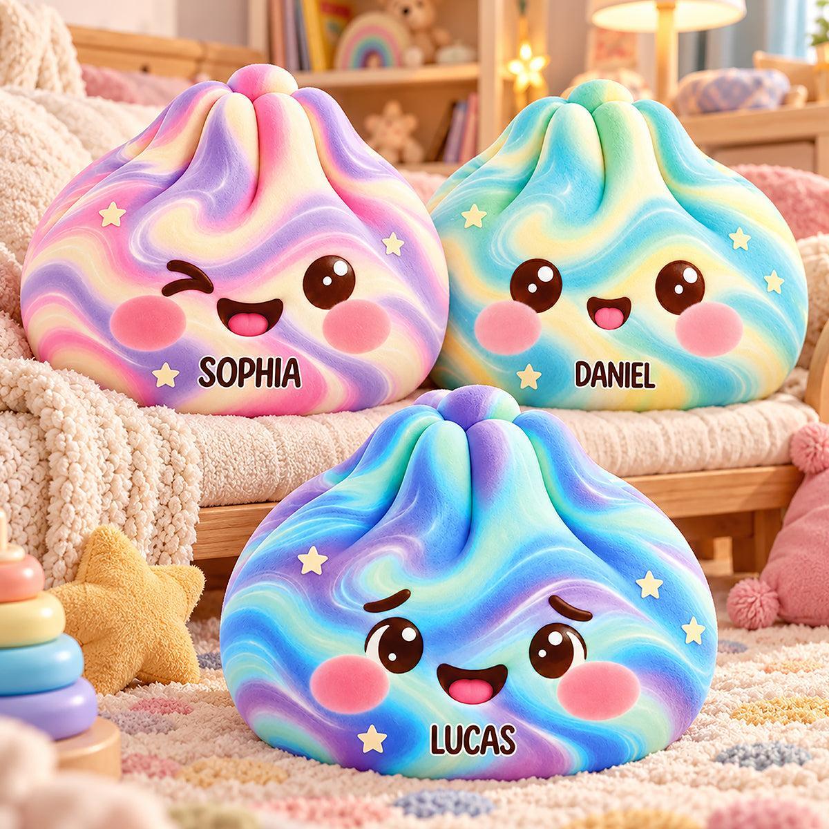 [3D Printing Effect] Pink Swirl Dumpling Custom Shaped Pillow - Personalized Gifts for Kids - MyPhotoSocksAu
