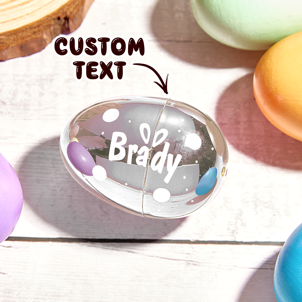 Personalized Easter Eggs Kids Easter Basket Stuffers Fillable Jumbo Easter Egg Kids Easter Gifts - MyPhotoSocksAu