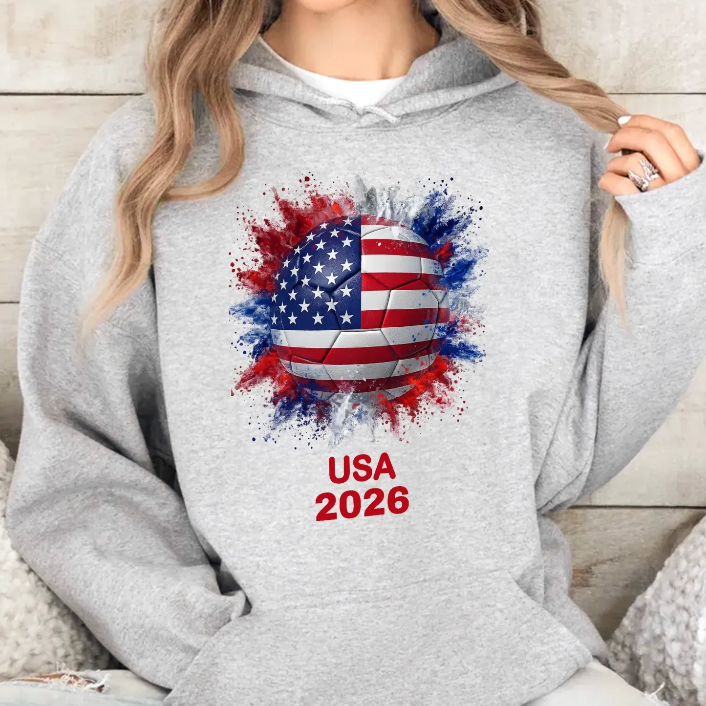 Soccer 2026, Custom Football Nation Flags - Personalized Shirt Unisex Hoodie - MyPhotoSocksAu