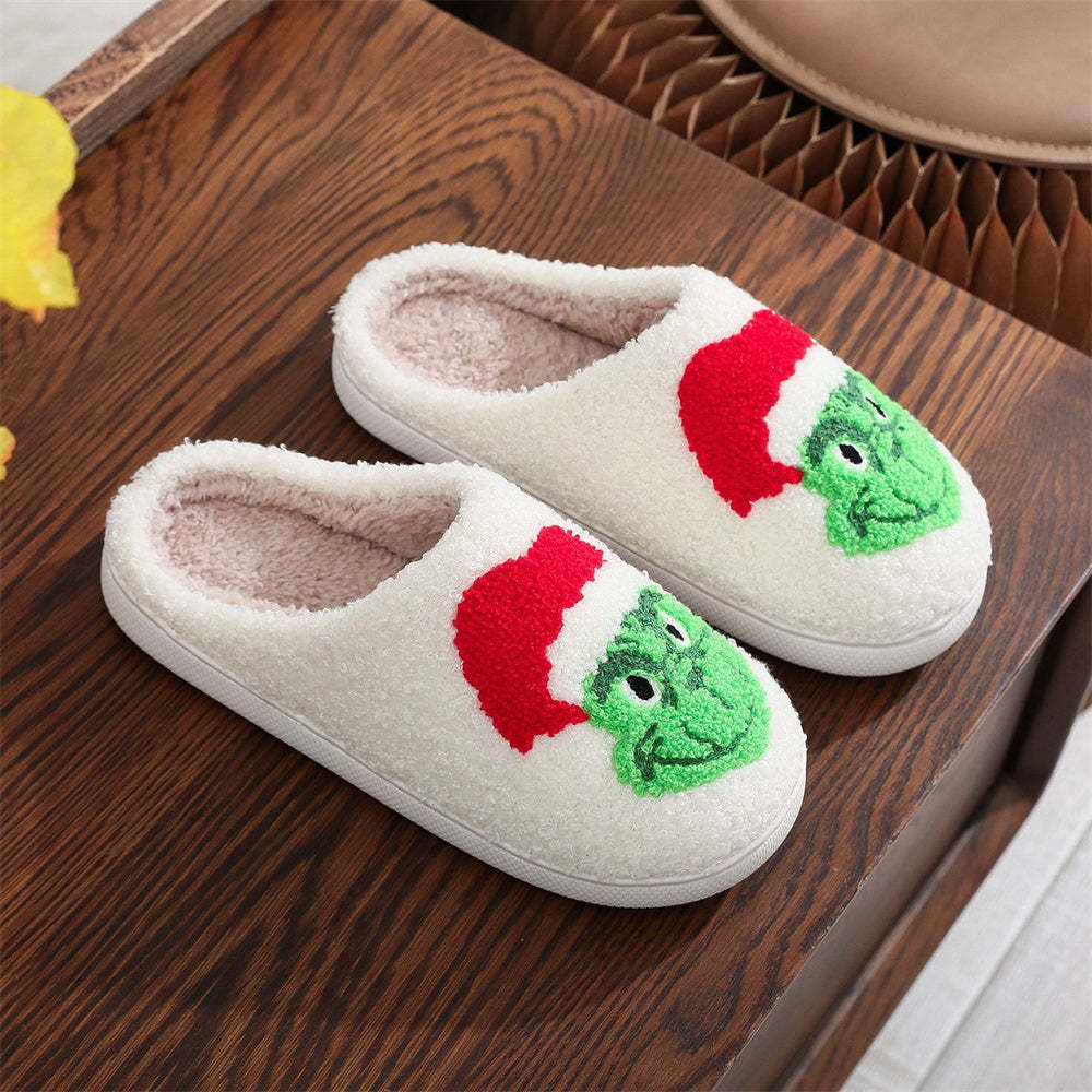 Christmas Slippers Christmas Grinch Shoes Home Cotton Slippers - My Photo Socks AU