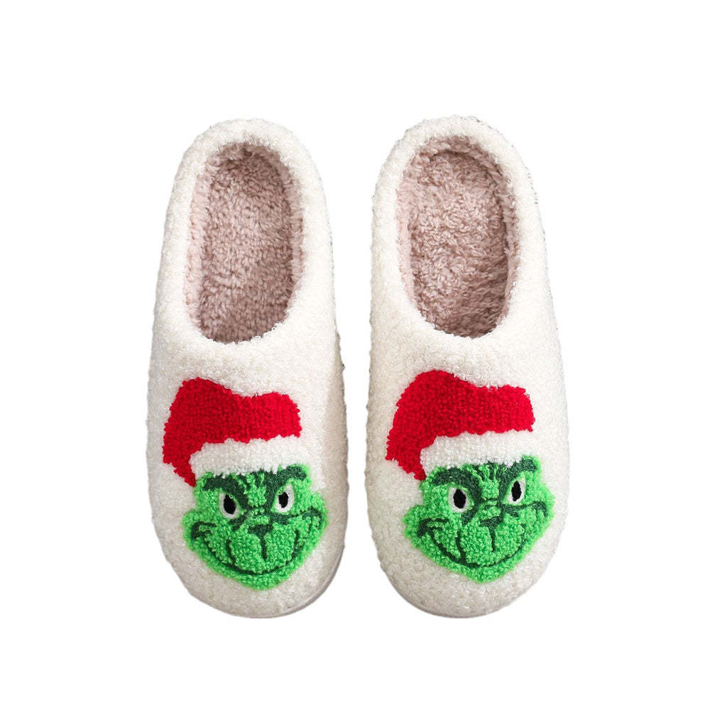 Christmas Slippers Christmas Grinch Shoes Home Cotton Slippers - My Photo Socks AU